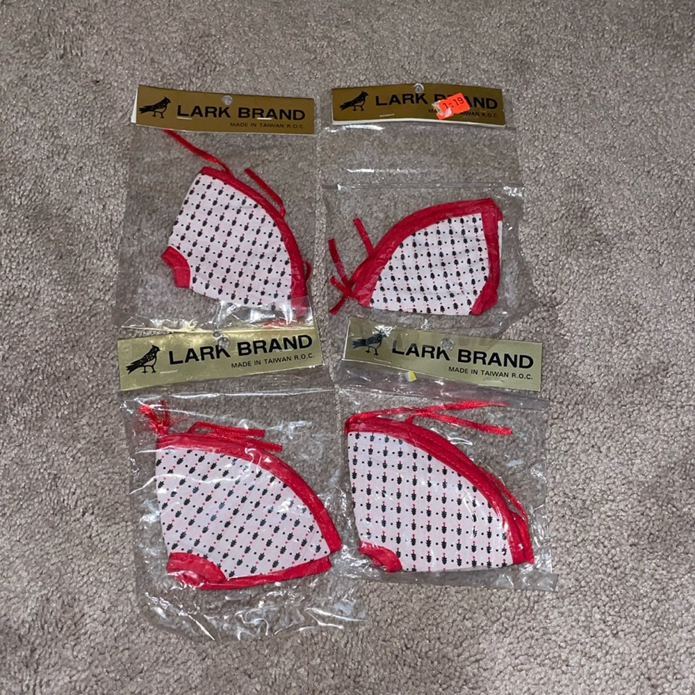 Vintage Lark Brand Mini Cmas Tree Skirts Lot!